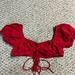 Red Cropped Top